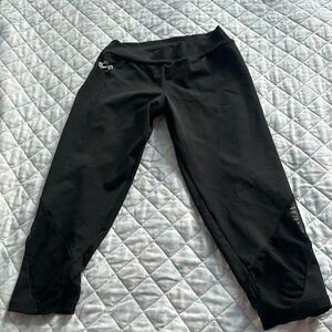 Gk mesh panel adult small cropped leggings black